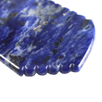 Gepersonaliseerd logo beschikbaard 2024 Blauw Sodalite Gua Sha Scraping Massage Board voor Gezicht en Lichaam Massager Spa Stone