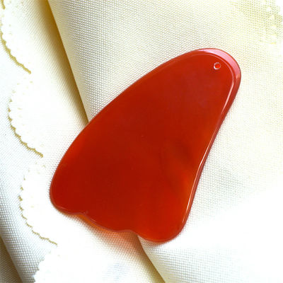 2024 Red Carnelian Gua Sha Board De essentiële gezondheidszorg Agate Guasha steen voor gezichtsmassage en gezichtsverzorging