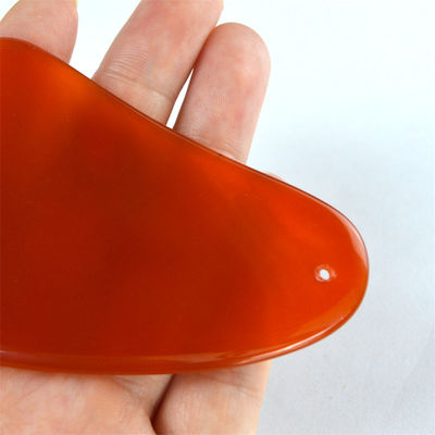 2024 Red Carnelian Gua Sha Board De essentiële gezondheidszorg Agate Guasha steen voor gezichtsmassage en gezichtsverzorging