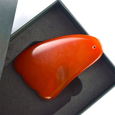 2024 Red Carnelian Gua Sha Board De essentiële gezondheidszorg Agate Guasha steen voor gezichtsmassage en gezichtsverzorging