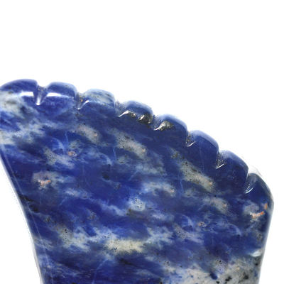 Blauwe Sodalite Stone Gua Sha Body Scraping Massage Tool Handmatig bedraad besturingsfunctie voor gezicht en lichaam Natuurlijke schoonheidscadeau