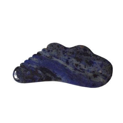 2024 Blauw Sodalite Stone Gua Sha Scraping Massager Comfortabel massagetool voor het verwijderen van rimpels in het gezicht en huid schoonheid