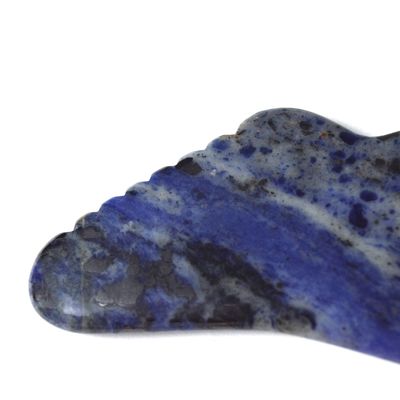 2024 Blauw Sodalite Stone Gua Sha Scraping Massager Comfortabel massagetool voor het verwijderen van rimpels in het gezicht en huid schoonheid