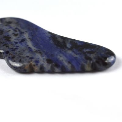 2024 Blauw Sodalite Stone Gua Sha Scraping Massager Comfortabel massagetool voor het verwijderen van rimpels in het gezicht en huid schoonheid