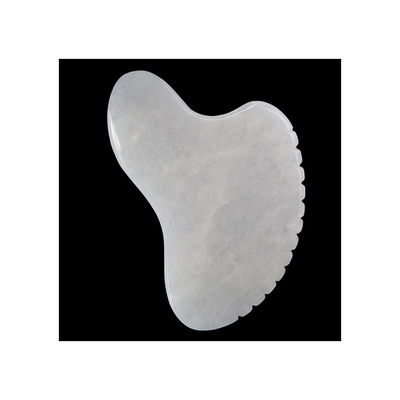Custom Logo Crystal Heart White Jade Stone Gua Sha Scraping Massage Tool voor Acupunctuur Therapie Gezichtsmassage