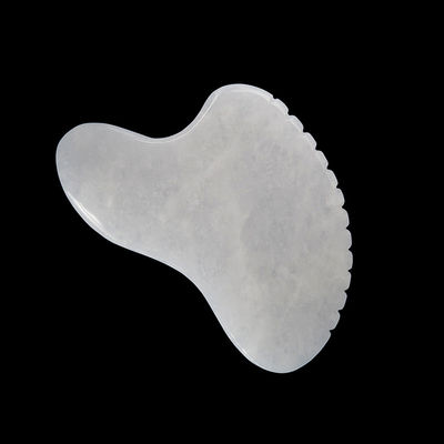 Custom Logo Crystal Heart White Jade Stone Gua Sha Scraping Massage Tool voor Acupunctuur Therapie Gezichtsmassage