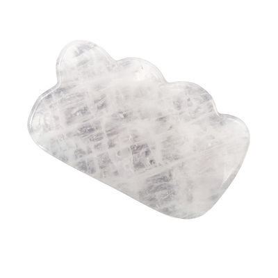 Witte kristal Gua Sha Natuurlijke Jade Guasha Gezichtsgereedschap voor lichaamsmassage SPA Acupunctuur Gezicht Nek en Oog Huidverzorging Gift