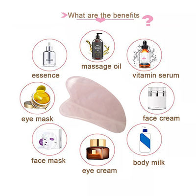 OEM/ODM Acceptabel Rozenkwarts Gua Sha Natuurlijke Jade Guasha Gezichtsmiddelen voor Lichaam Gezicht Nek en Oog Huidverzorging SPA Massage