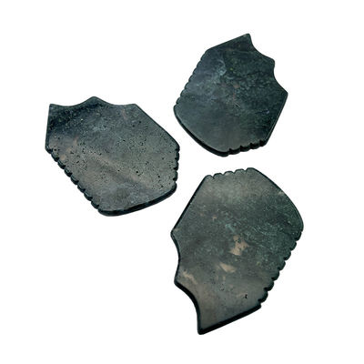 Draagbare handgesneden natuurgras Agate Guasha Stone Gezichtsmassage voor huidverzorging