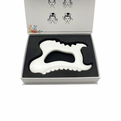 Keramische Gua Sha gezichtsmiddelen voor gezichtsverzorging Makkelijk te vervoeren Luxe dooszak en gids cadeautjes voor vrouwen