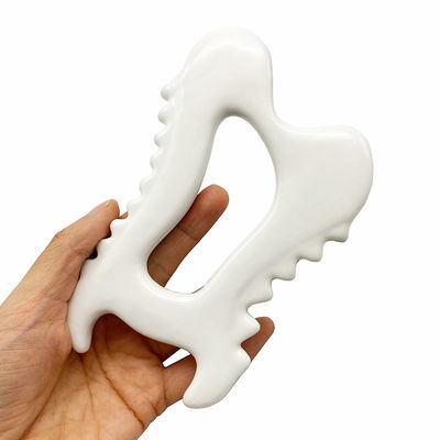 Keramische Gua Sha gezichtsmiddelen voor gezichtsverzorging Makkelijk te vervoeren Luxe dooszak en gids cadeautjes voor vrouwen
