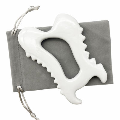 Keramische Gua Sha gezichtsmiddelen voor gezichtsverzorging Makkelijk te vervoeren Luxe dooszak en gids cadeautjes voor vrouwen