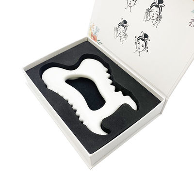 Keramische Gua Sha gezichtsmiddelen voor gezichtsverzorging Makkelijk te vervoeren Luxe dooszak en gids cadeautjes voor vrouwen