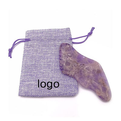 Gezichtsmassage Amethyst Gua Sha Schraper Tool voor natuurlijke lichaamsmassage