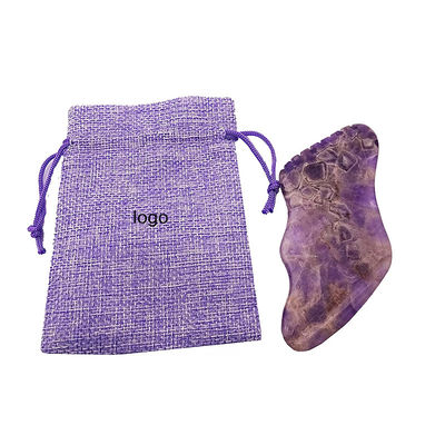 Gezichtsmassage Amethyst Gua Sha Schraper Tool voor natuurlijke lichaamsmassage