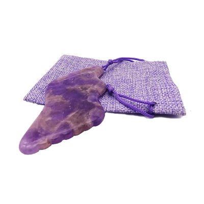 Gezichtsmassage Amethyst Gua Sha Schraper Tool voor natuurlijke lichaamsmassage