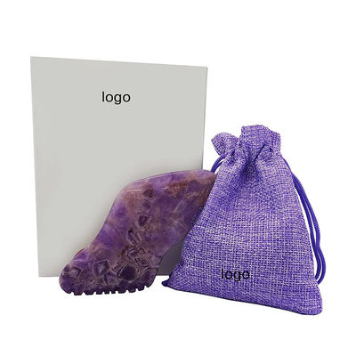 Gezichtsmassage Amethyst Gua Sha Schraper Tool voor natuurlijke lichaamsmassage