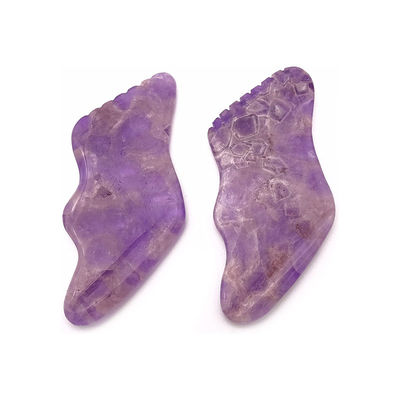Gezichtsmassage Amethyst Gua Sha Schraper Tool voor natuurlijke lichaamsmassage