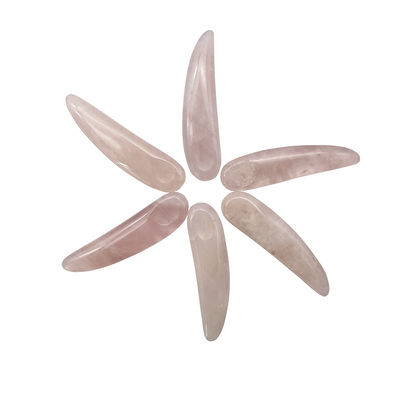 Rozenkwartslepel voor gua sha en cosmetica schoonheidstaaf applicator spatula