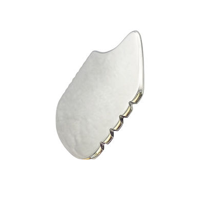 Zilver Gua Sha Gezichtsgereedschap Roestvrij staal Guasha Board voor SPA Acupunctuur voor het lichaam Gezicht Nek en Oog Huidverzorging Geschenk voor Vrouw