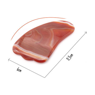 Gezicht Lift Functie Rood Agate Crystal Quartz Gua Sha Scrapping Plate voor draagbaar