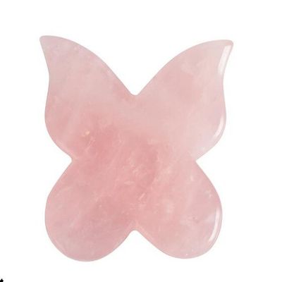 Gezichtsmassageapparaat Vlindervorm Jade Guasha Massageplaat Natuursteen Gua Sha Schraper voor Nek Lichaam Acupunctuur Spa