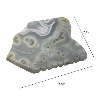 Grijs Agate Gezicht Guasha Huid Lifting Firming Natuurlijke Hand Healing Jade Gua Sha Massage Tool voor het vastmaken van het gezicht en de huid