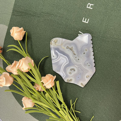 Grijs Agate Gezicht Guasha Huid Lifting Firming Natuurlijke Hand Healing Jade Gua Sha Massage Tool voor het vastmaken van het gezicht en de huid