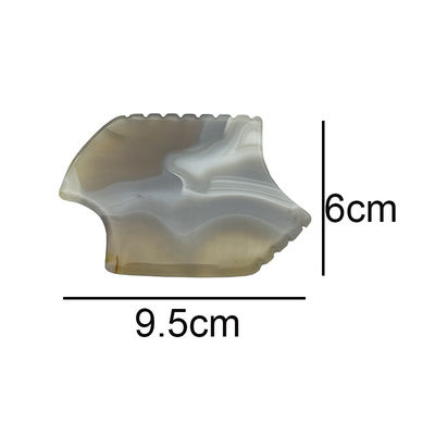 Grauwe Agate Guasha Schraapsteen Draagbare lichaamsmassage voor natuurlijke Jade Gua Sha en huidlifting