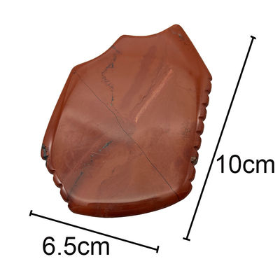 Rood Jasper Gezicht Guasha Huid Lifting Firming Natuurlijke Hand Healing Jade Gua Sha Gezicht Massage Tool Draagbaar en Handheld