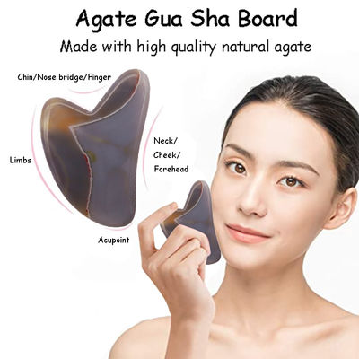 Massager Hartvorm Gua Sha Board Jade Steen voor gezichtsmassage SPA Acupunctuur Therapie Behandeling