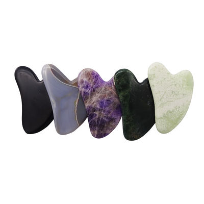 Massager Hartvorm Gua Sha Board Jade Steen voor gezichtsmassage SPA Acupunctuur Therapie Behandeling