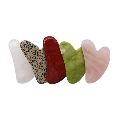 Massager Hartvorm Gua Sha Board Jade Steen voor gezichtsmassage SPA Acupunctuur Therapie Behandeling