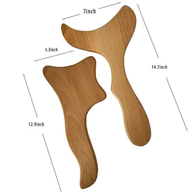 Lichaamtherapie Houten spierrolletje Set 5pcs Houten massager voor Maderotherapie Anti-cellulitis Lymfatische drainage Pijnverlichting