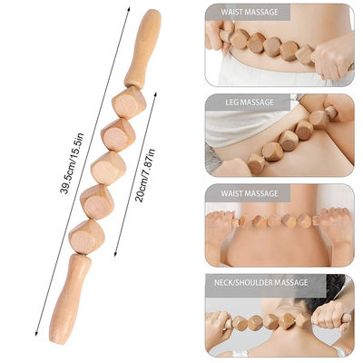 Lichaamtherapie Houten spierrolletje Set 5pcs Houten massager voor Maderotherapie Anti-cellulitis Lymfatische drainage Pijnverlichting