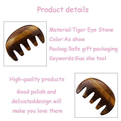 Gepersonaliseerd logo beschikbaard Gua Sha Comb Massage Tool voor het verbeteren van de bloedsomloop op het hoofd van het gezicht