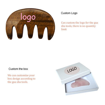 Gepersonaliseerd logo beschikbaard Gua Sha Comb Massage Tool voor het verbeteren van de bloedsomloop op het hoofd van het gezicht