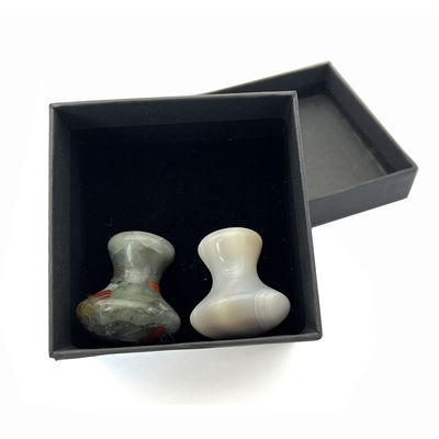 2024 Bloedsteen Grijze Agate Jade Steen Gua Sha Champignon Massage Steen voor het verminderen van fijne lijntjes op het gezicht Nek Lichaam