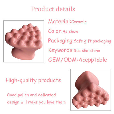 Gepersonaliseerd logo keramische Gua Sha massagetool voor gezichts- en lichaamslymfatische drainage