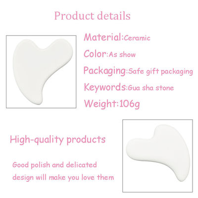 Medische persoonlijke verzorging Handheld keramische massage therapie Gua Sha Board Tool voor gezicht Guasha Schrapen schoonheidsproduct