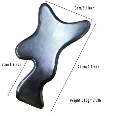 Lichaamsverzorgingsproducten Gua Sha Board Logo Support Custom Custom Logo Polygonaal Zwart Bianstone Jade Massage Tool