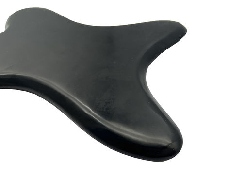 Lichaamsverzorgingsproducten Gua Sha Board Logo Support Custom Custom Logo Polygonaal Zwart Bianstone Jade Massage Tool