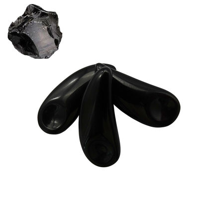 Zwarte gezichtsmassage Mini Obsidian Cosmetische Guasha Lepel Oogcrème Make-up Scoop Spatula Stick voor oogverlichting massage