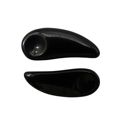 Zwarte gezichtsmassage Mini Obsidian Cosmetische Guasha Lepel Oogcrème Make-up Scoop Spatula Stick voor oogverlichting massage