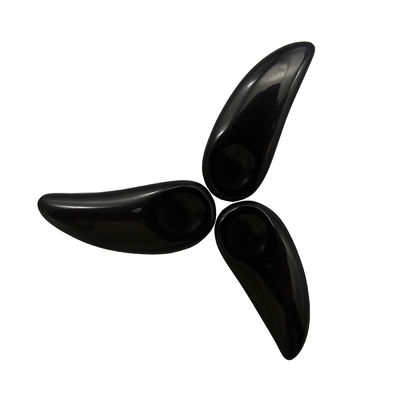Zwarte gezichtsmassage Mini Obsidian Cosmetische Guasha Lepel Oogcrème Make-up Scoop Spatula Stick voor oogverlichting massage