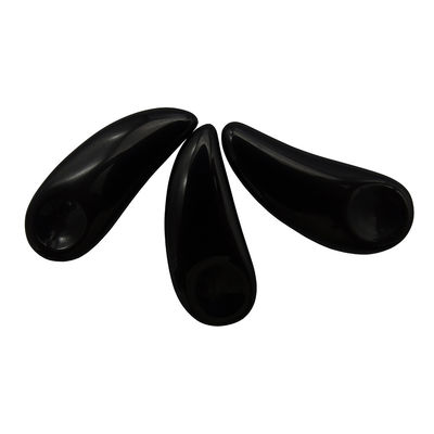Zwarte gezichtsmassage Mini Obsidian Cosmetische Guasha Lepel Oogcrème Make-up Scoop Spatula Stick voor oogverlichting massage