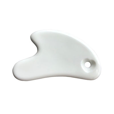 Witte hartvorm keramische Gua Sha massagebord Gua Sha gezichtsmiddelen voor alle huidtypes Schoon anti-veroudering