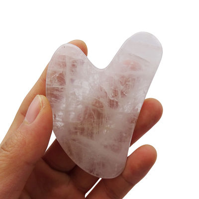 Gezichtsmassage Hartvorm Wit Kristal Gua Sha Steen voor SPA Acupunctuur Therapie in Traditionele Chinese Geneeskunde Centrum