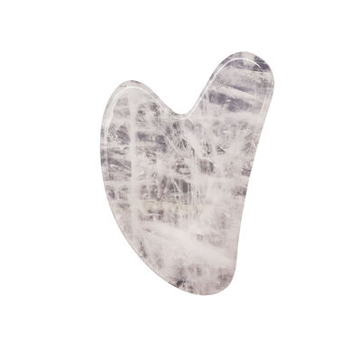 Gezichtsmassage Hartvorm Wit Kristal Gua Sha Steen voor SPA Acupunctuur Therapie in Traditionele Chinese Geneeskunde Centrum