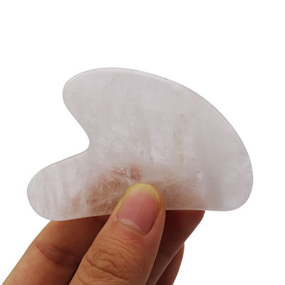 Gezichtsmassage Hartvorm Wit Kristal Gua Sha Steen voor SPA Acupunctuur Therapie in Traditionele Chinese Geneeskunde Centrum